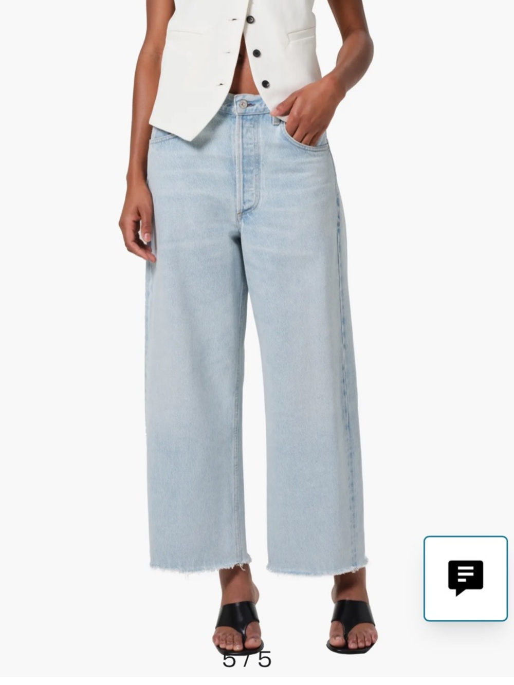 Citizens Of Humanity Ayla Raw Hem Crop Barrel Jeans